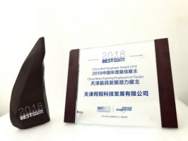ayxty.com科技荣获”2018中国年度最佳雇主-天津最具发展潜力雇主”称号
